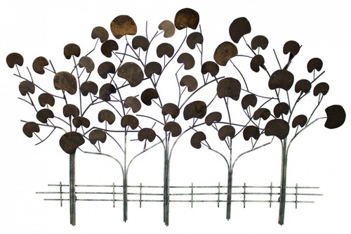 Wanddeko metall baum braun - braun, '