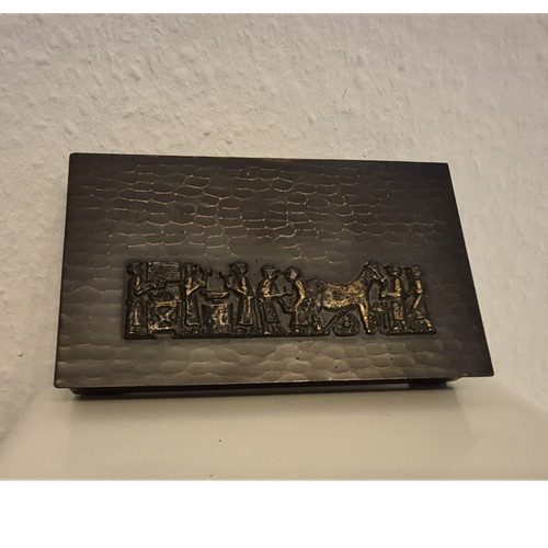 Bronze zierobjekt box - zierobjekt,